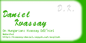 daniel kvassay business card